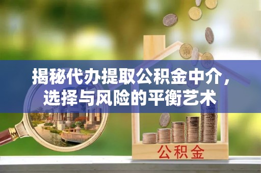 冈山揭秘代办提取公积金中介，选择与风险的平衡艺术